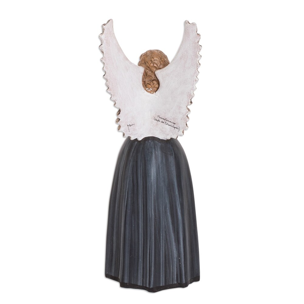 Novica Handmade Momostenango Ceramic Angel Sculpture