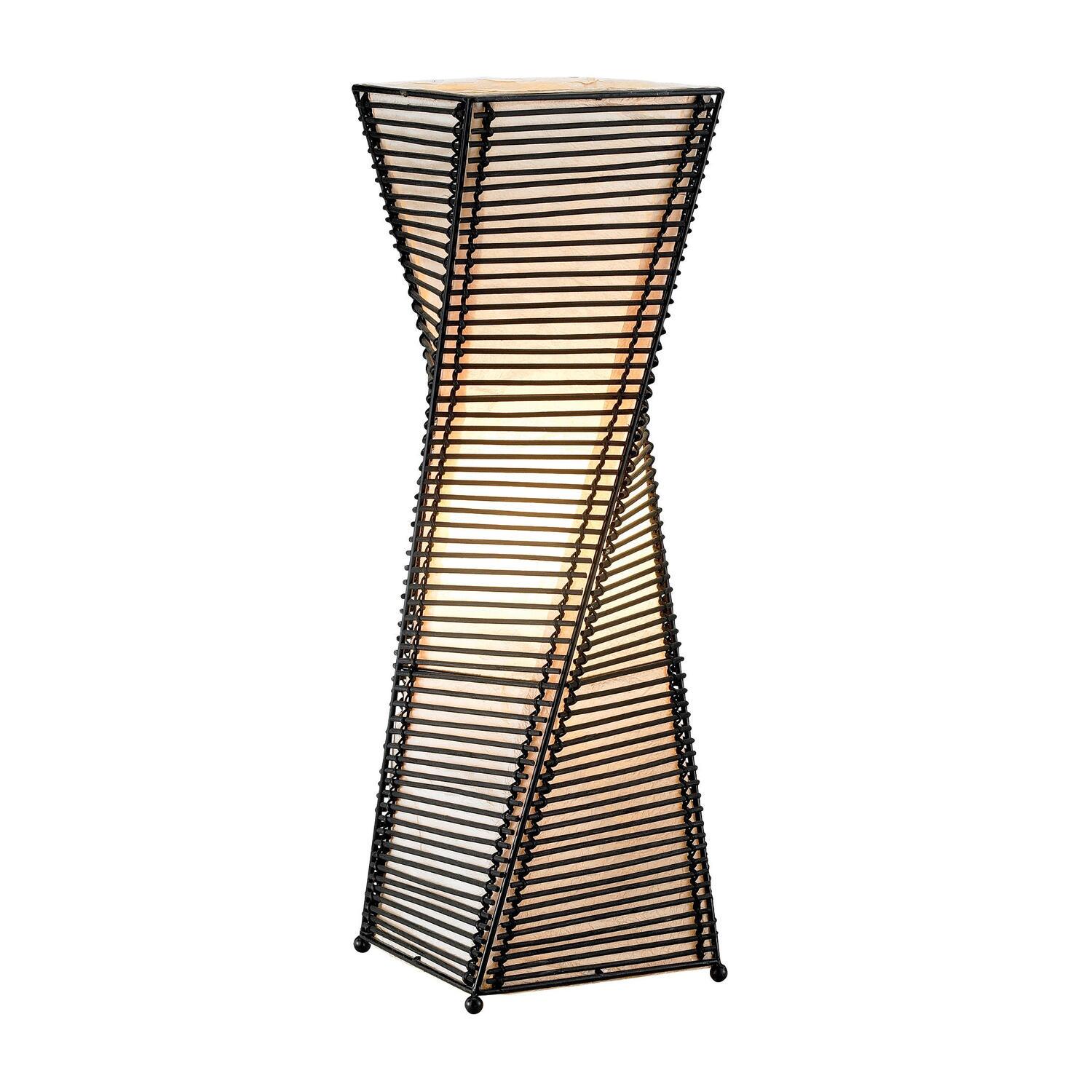 Adesso Home Stix Fabric Table Lantern in Black