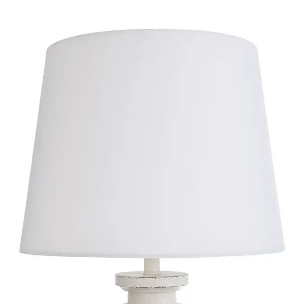 StyleCraft Old White Istress Turned Style Table Lamp