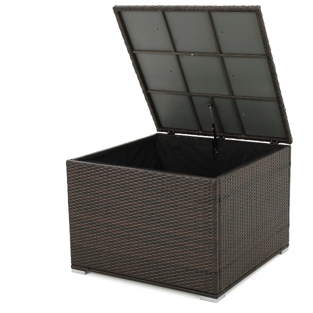 Santa Rosa Wicker Storage Box Multibrown Christopher Knight Home