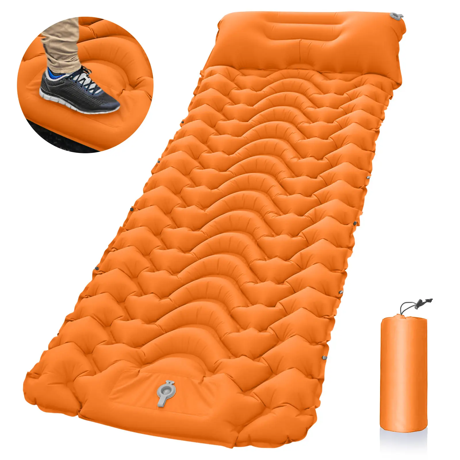 Widesea Camping Sleeping Pad Inflatable Air Mattresses Outdoor Mat Furniture Bed Ultralight Cushion Pillow Hiking Trekking