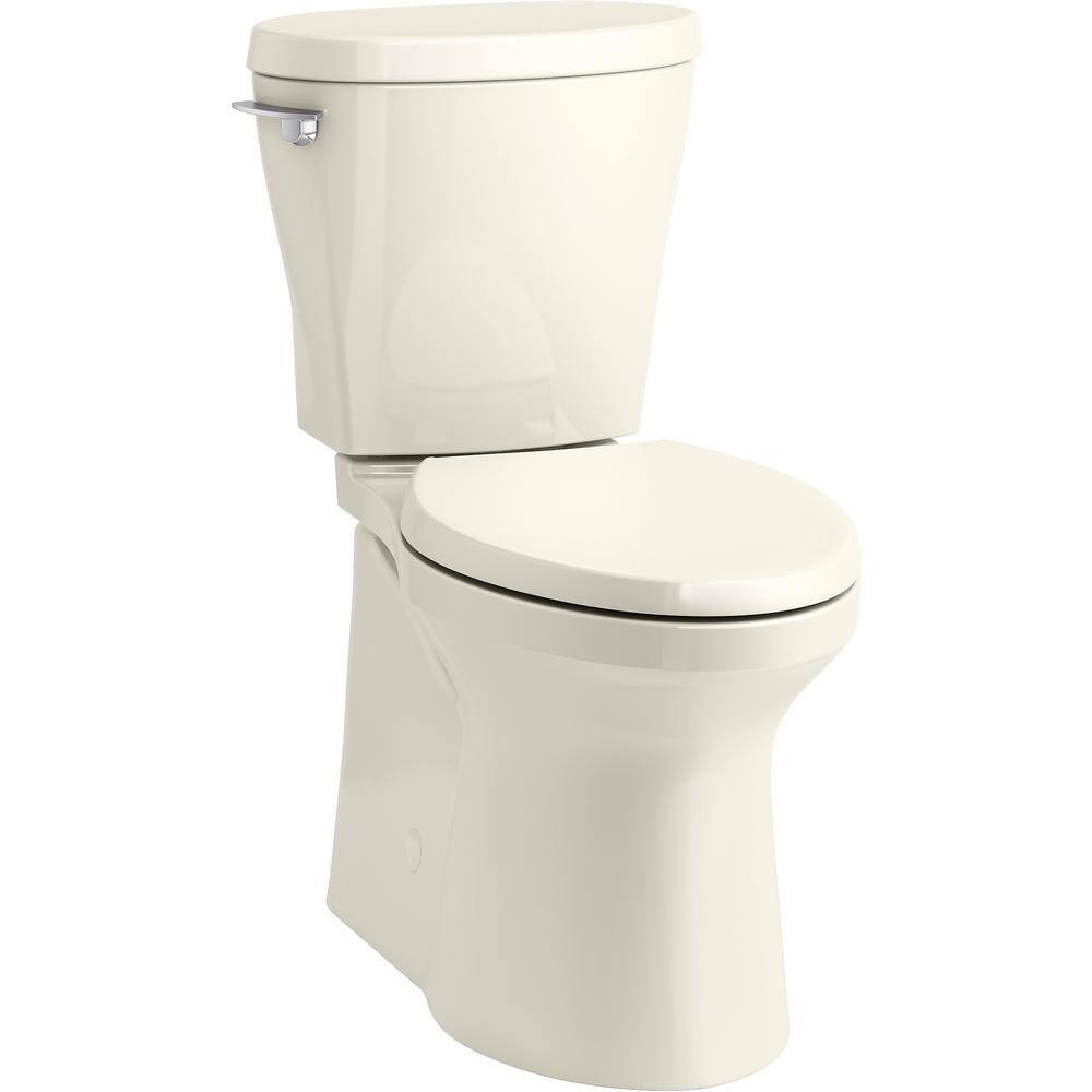 KOHLER Betello 2-Piece 1.28 GPF Single Flush Elongated Toilet in Biscuit (Seat Not Included) 20198-96