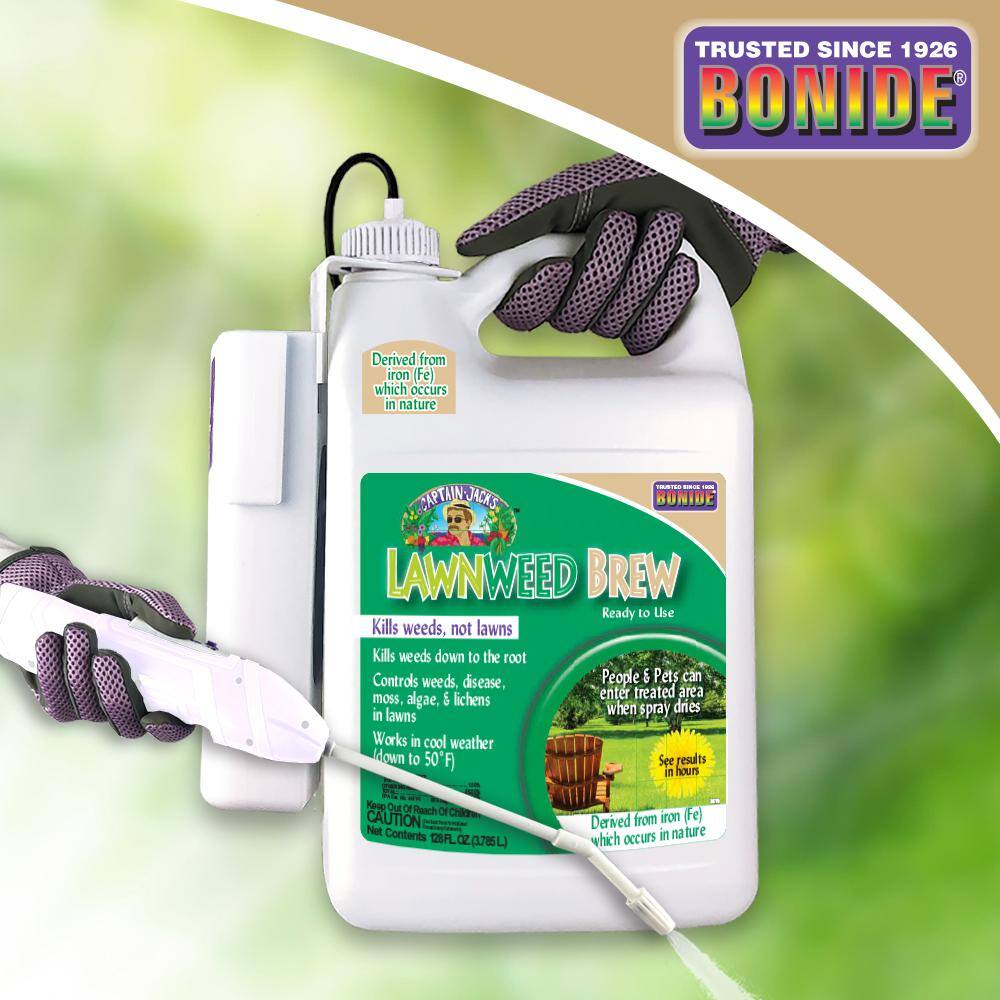 Bonide Captain Jack's Lawnweed Brew 128 oz. Ready-to-Use Spray Controls Weeds Moss Algae Lichens and Disease 2615