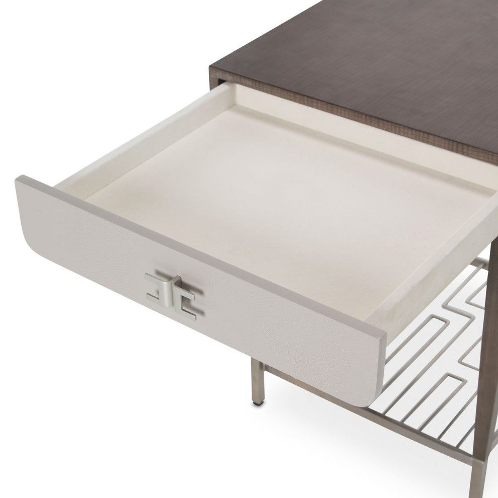 Aico Amini Roxbury Park 3 PC Cocktail  amp2 End Table Set in Slate   Contemporary   Coffee Table Sets   by AMOC  Houzz