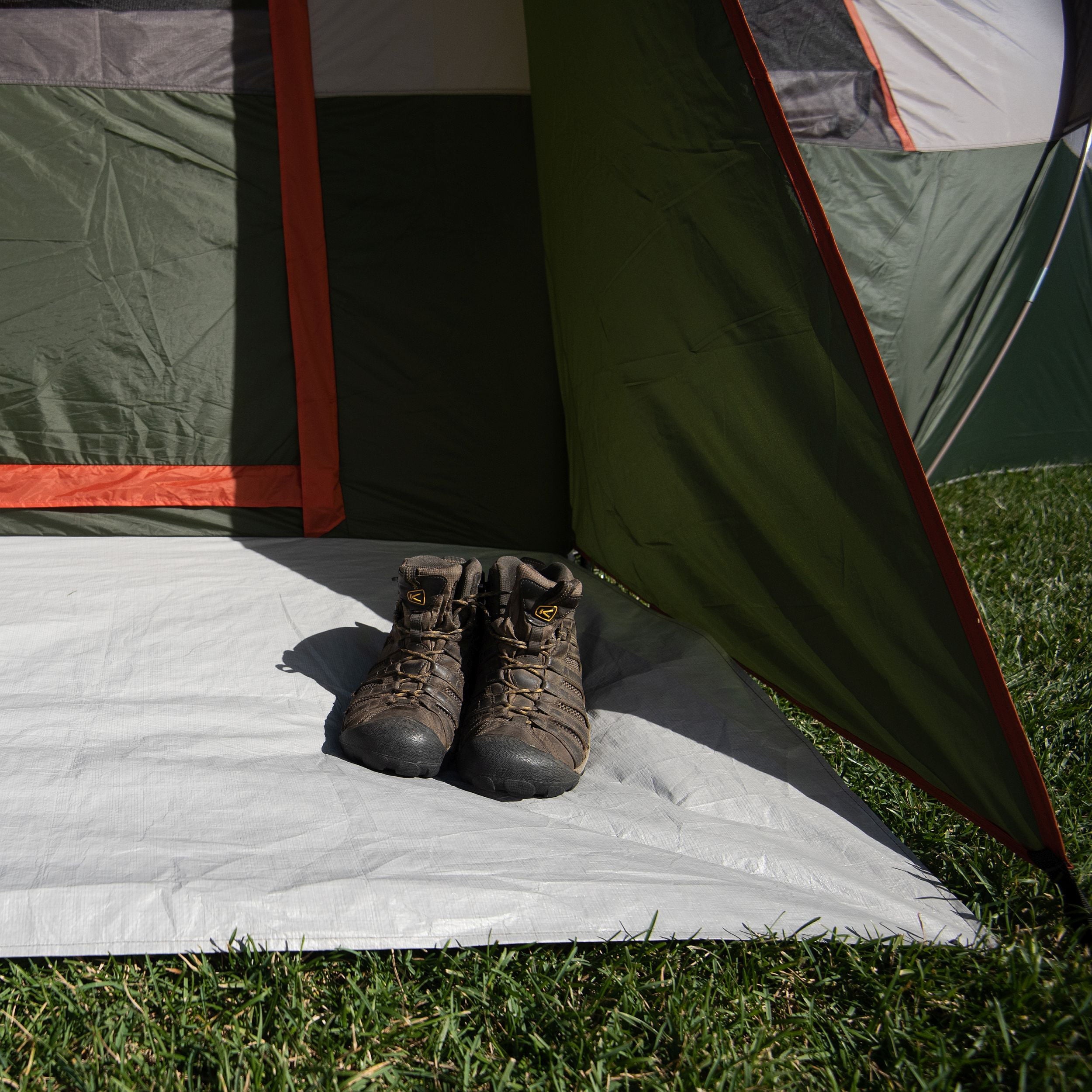 Ozark Trail Hazel Creek 18-Person Cabin Tent, with 3 Covered Entrances