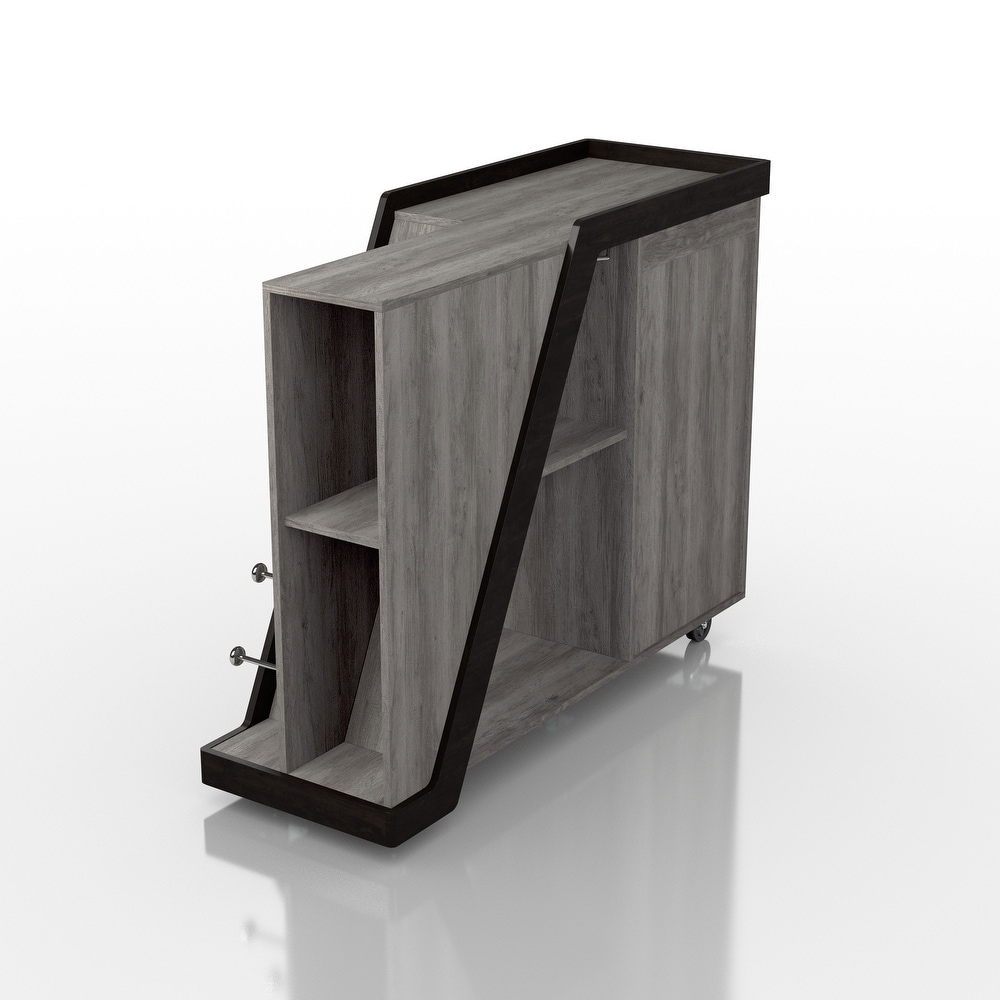 Furniture of America Tern Modern 6 shelf Mobile Wine Cabinet