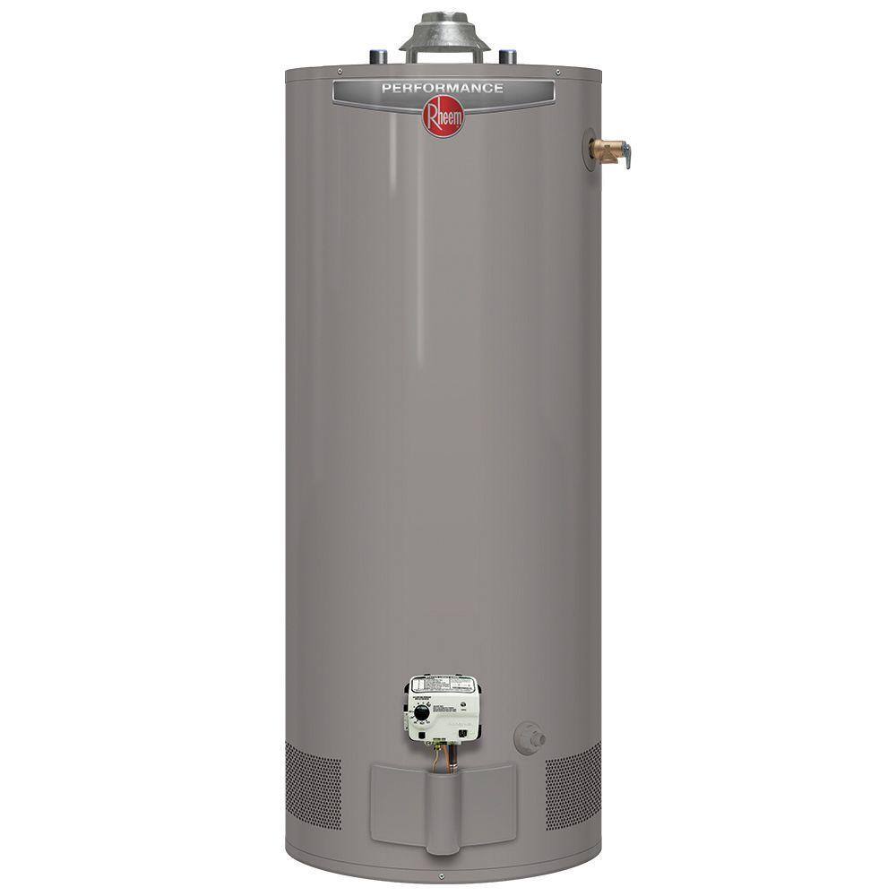 Rheem Performance 40 Gal. Short 6 Year 38000 BTU Natural Gas Tank Water Heater XG40S06HE38U0