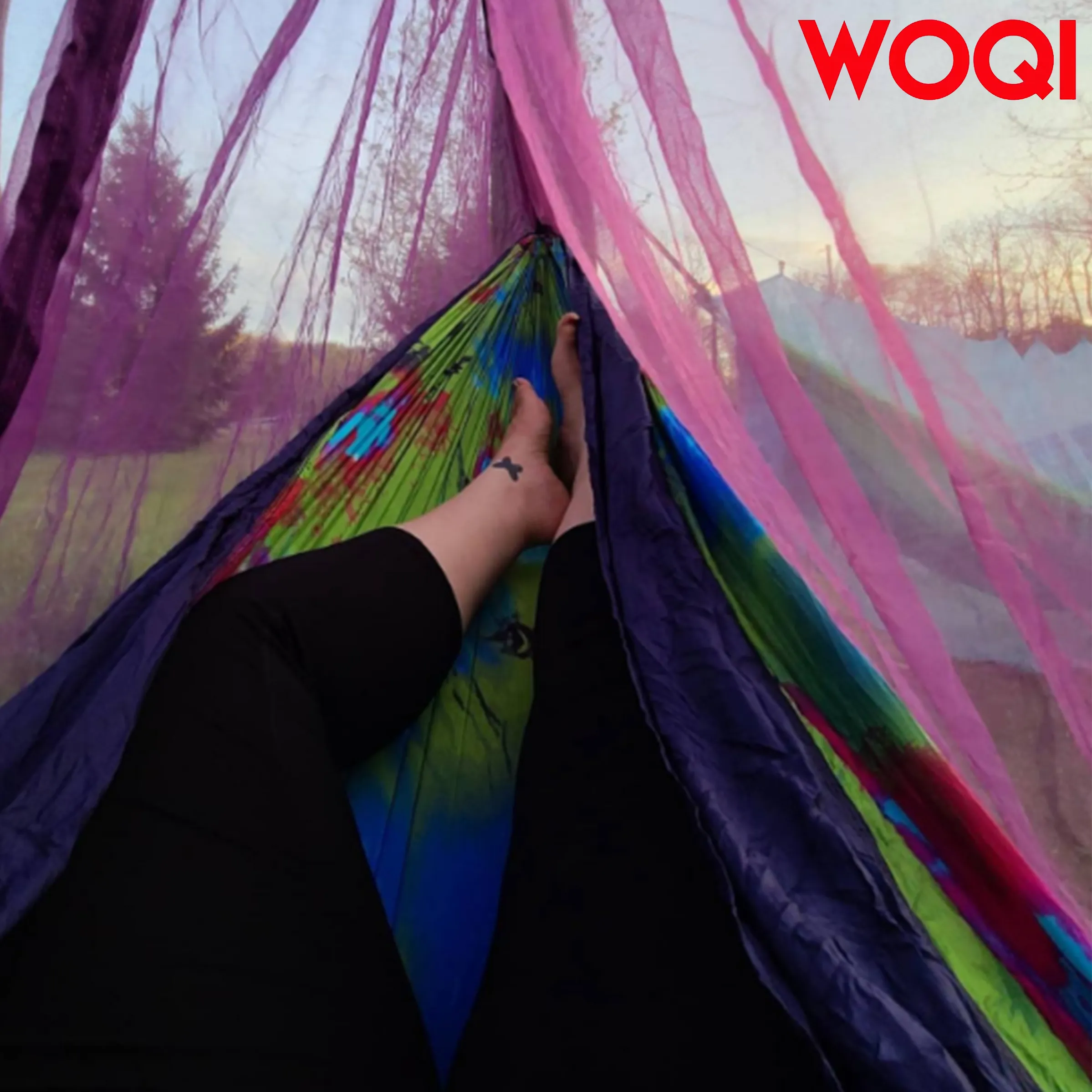 Woqi Portable Camping Hammock Bug Mosquito Net Perfect Mesh Netting for outdoor camping