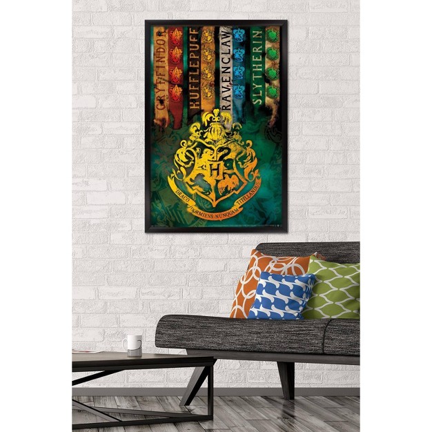 Harry Potter Crests Framed Poster Trends International