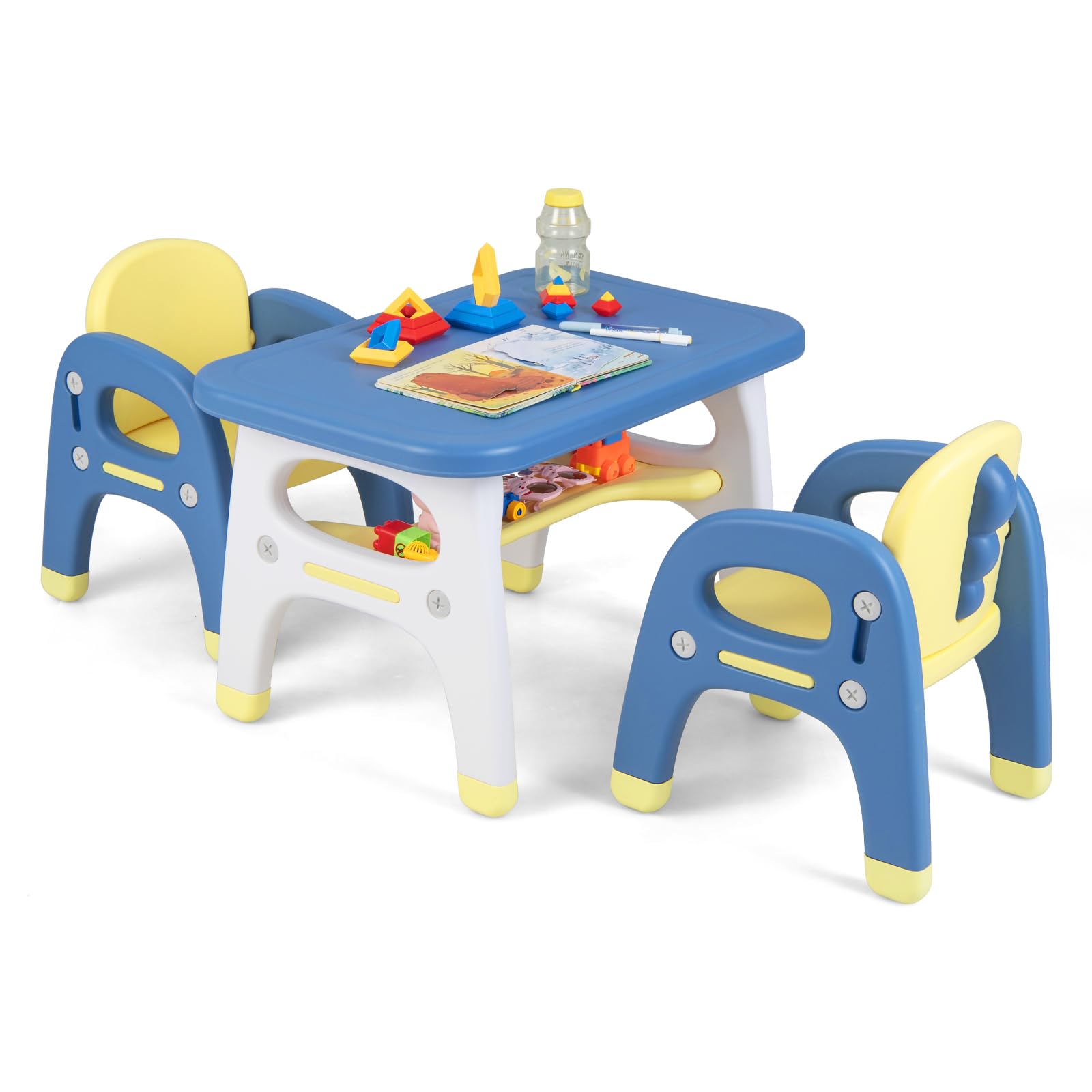 Costzon Kids Table and Chair Set w/Montessori Toys