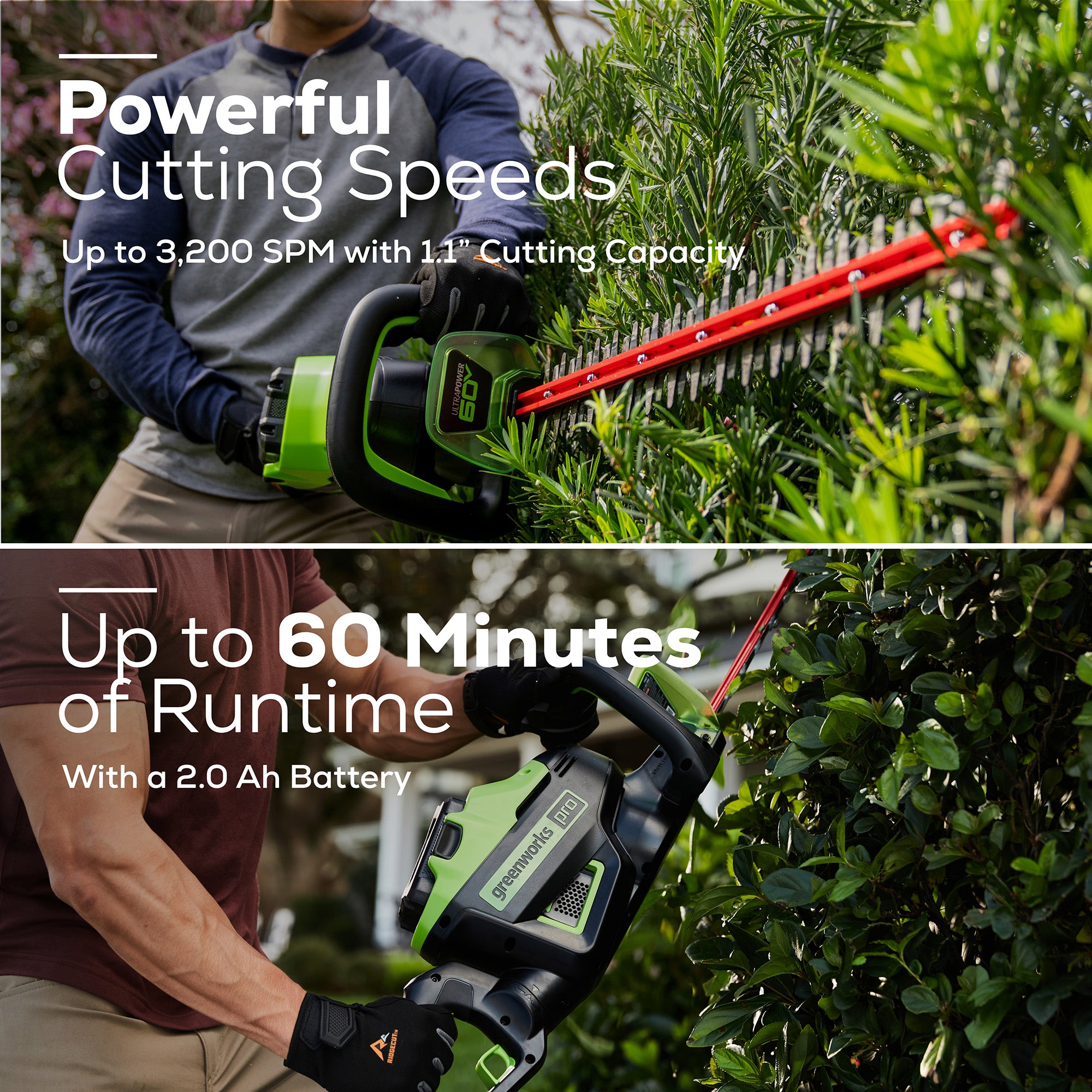 60V 26-Inch Cordless Hedge Trimmer | Greenworks Tools