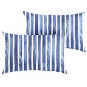 Sorra Home Griffen Snowy Outdoor Indoor 2-Pack Pillow Set