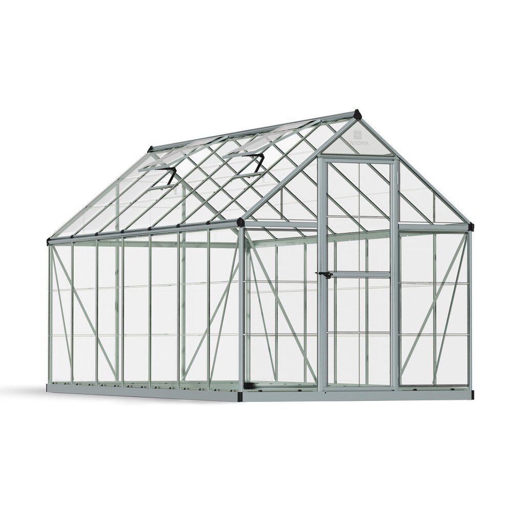 Harmony 6 ft. Silver   Grey /Clear DIY Greenhouse Kit