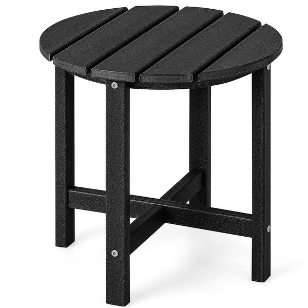 Costway 18'' Patio Round Adirondack Side Table Weather Resistant HDPE