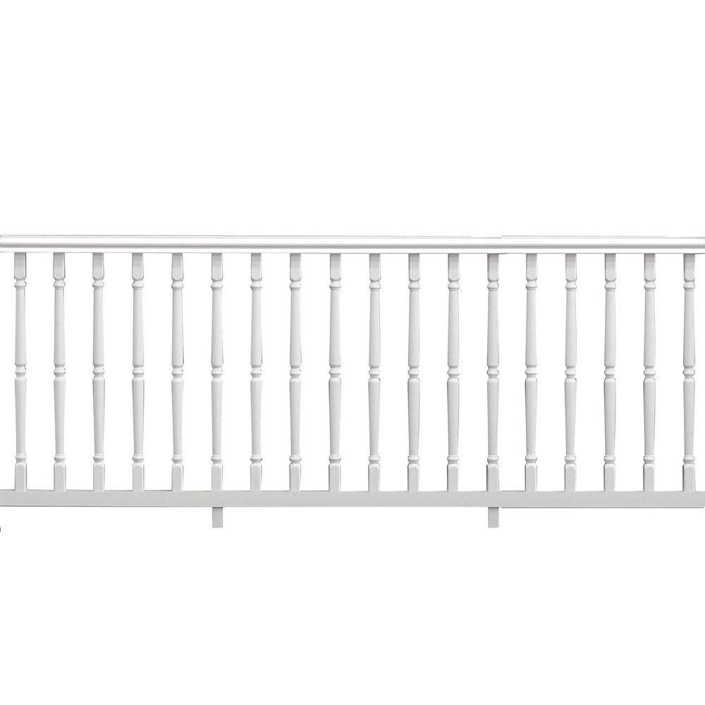 Veranda Williamsburg 8 ft. x 36 in. White PolyComposite Rail Kit without Brackets 73003565