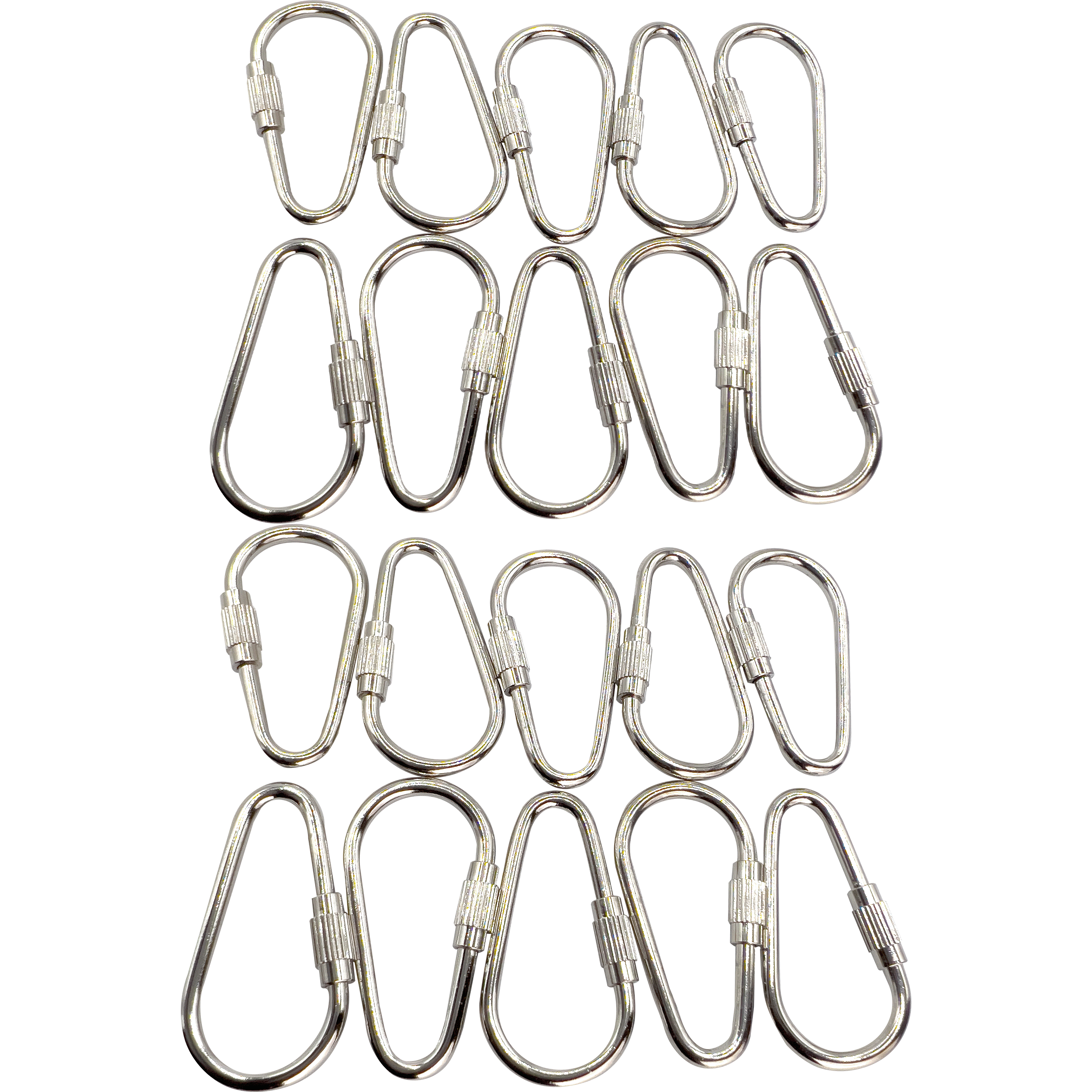 7012 Pk20 Nickel Plated 1 3/8 Inch Pear Toy Quick Link MandM Bird Toys - Convenient Bird Safe Sturdy