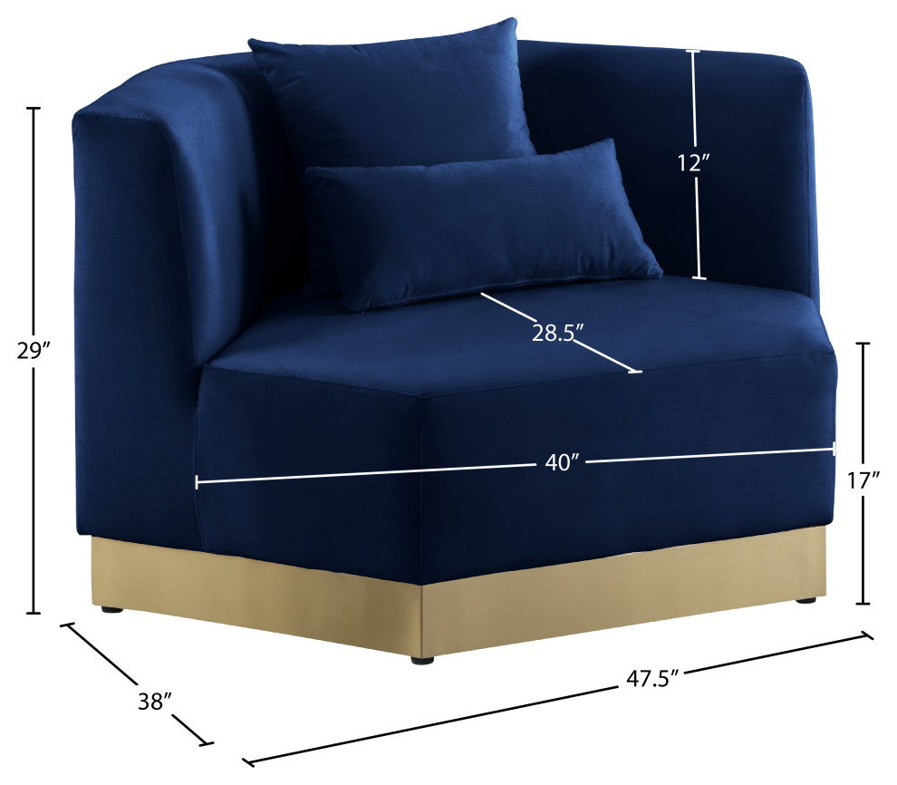 Marquis Velvet Upholstered Set   Contemporary   Armchairs And Accent Chairs   by Meridian Furniture  Houzz