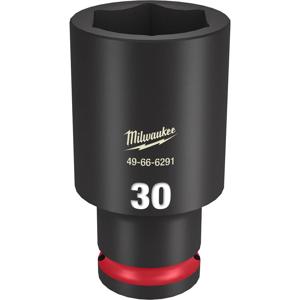 Milwaukee SHOCKWAVE Impact Duty Socket 1/2 Drive 30MM Deep 6 Point 49-66-6291 from Milwaukee