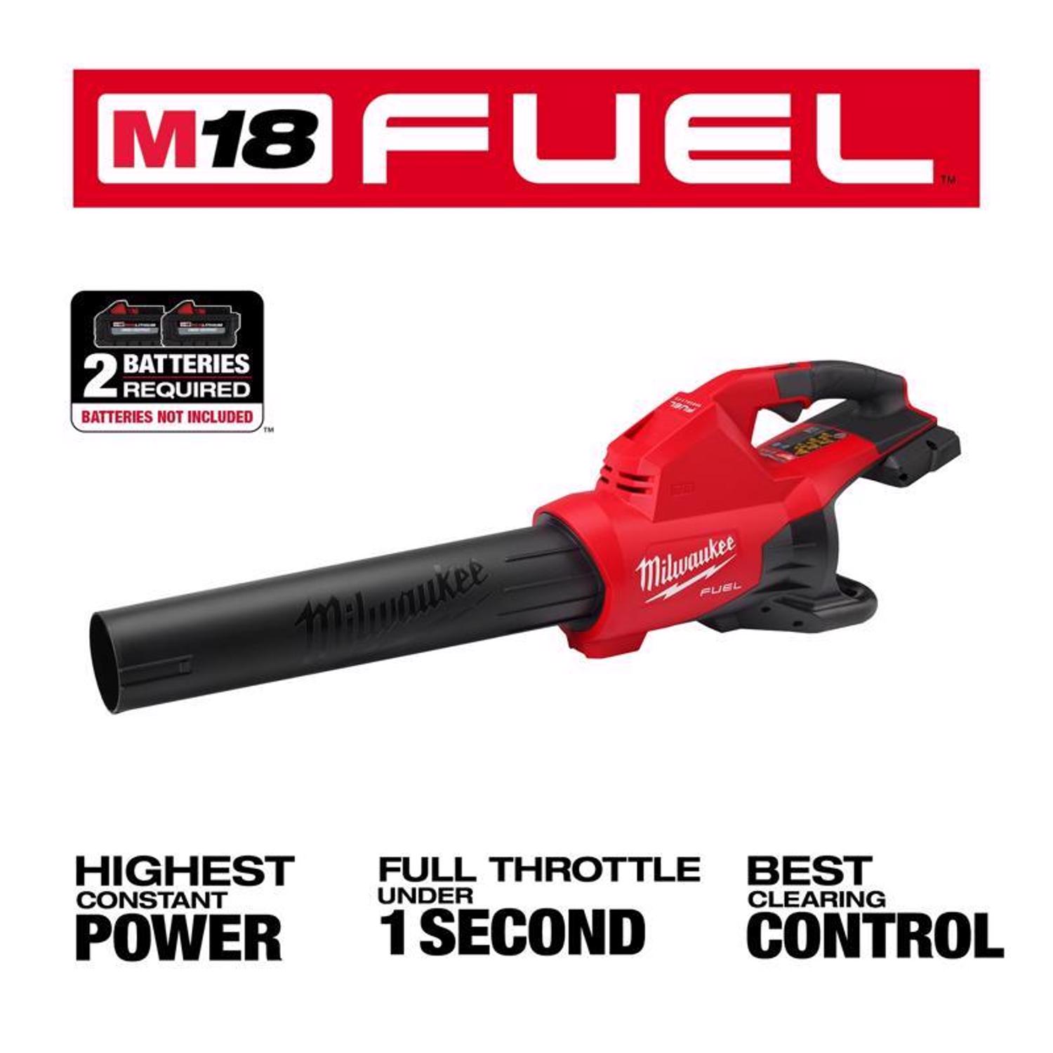 MW M18 FUEL Dual Battery 2824-20 145 mph 600 CFM 18 V Battery Handheld Blower Tool Only (2 BATTERIES REQUIRED， NOT INCLUDED)