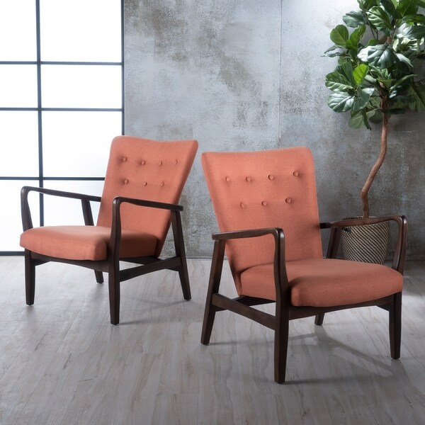 Becker Fabric Arm Chair (Set of 2) by Christopher Knight Home