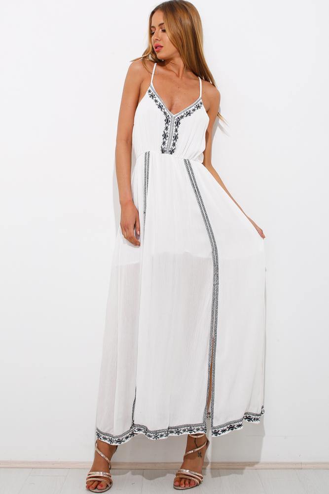 Long Lost Summer Maxi Dress White