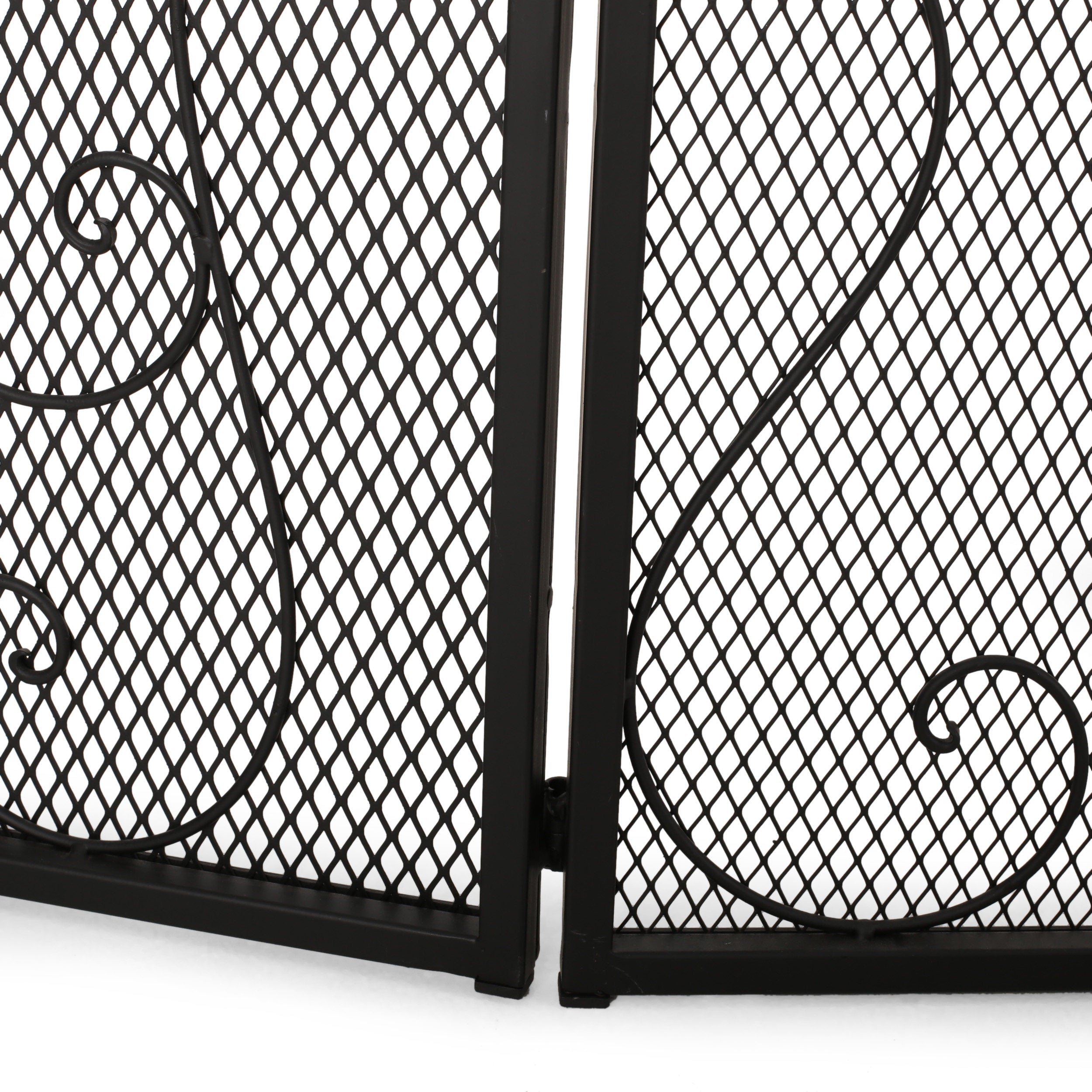 Melik Modern Iron Fireplace Screen