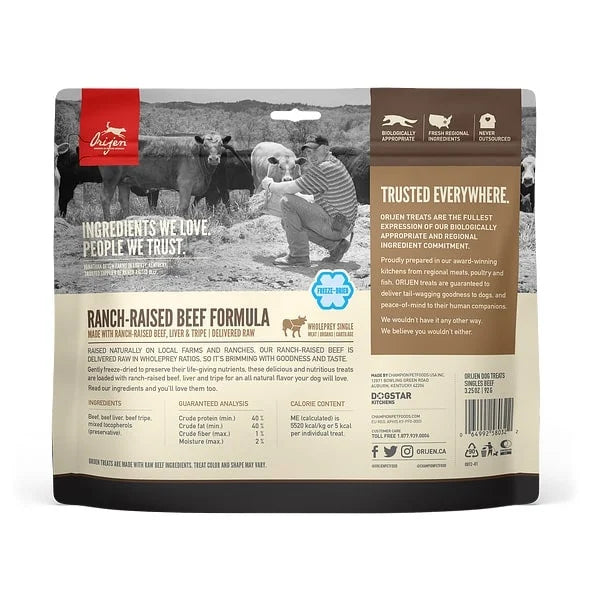 Freeze Dried Ranch Raised Beef Dog Treats;