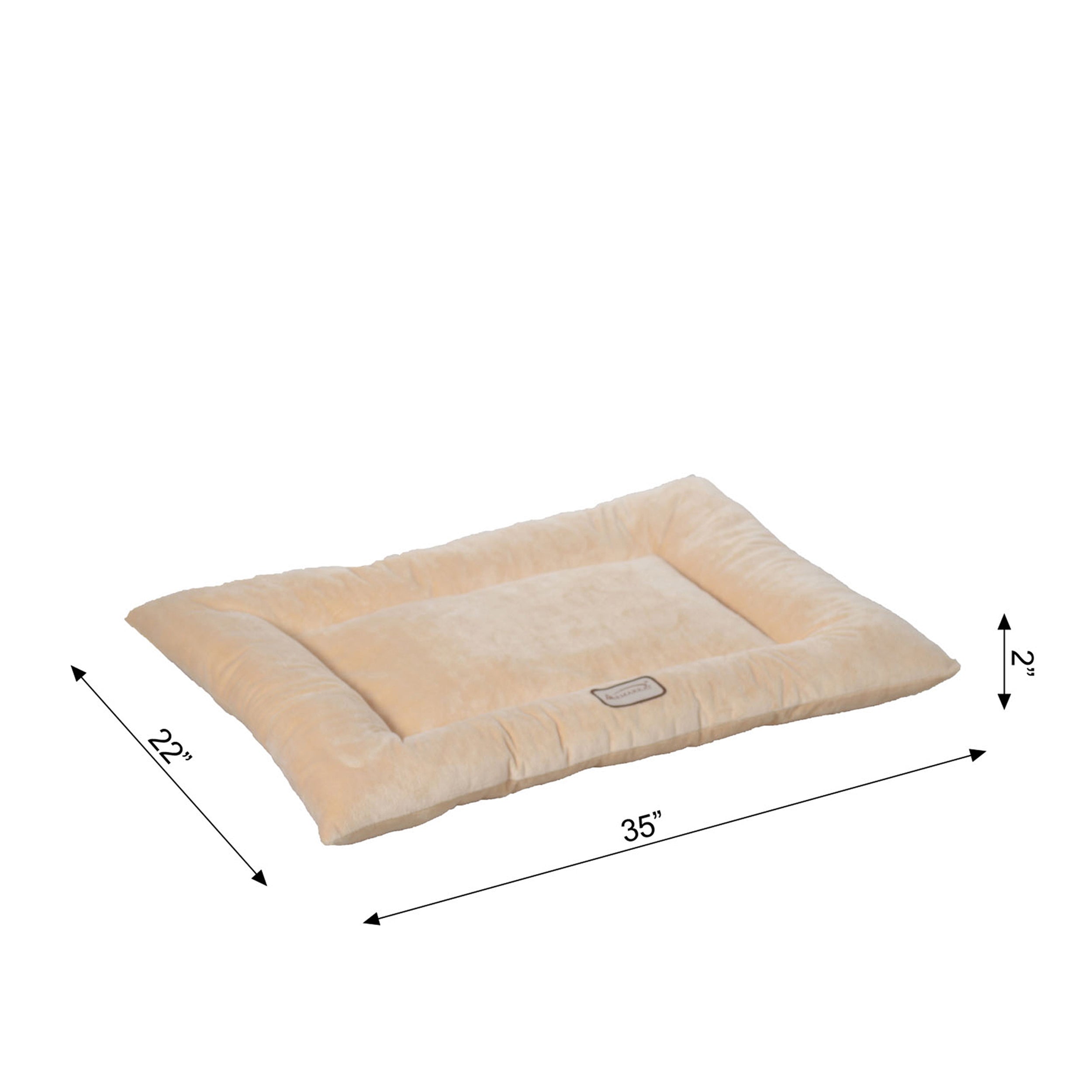 Armarkat M01CMH-L Large Pet Bed Mat ， Dog Crate Soft Pad With Poly Fill Cushion， Beige