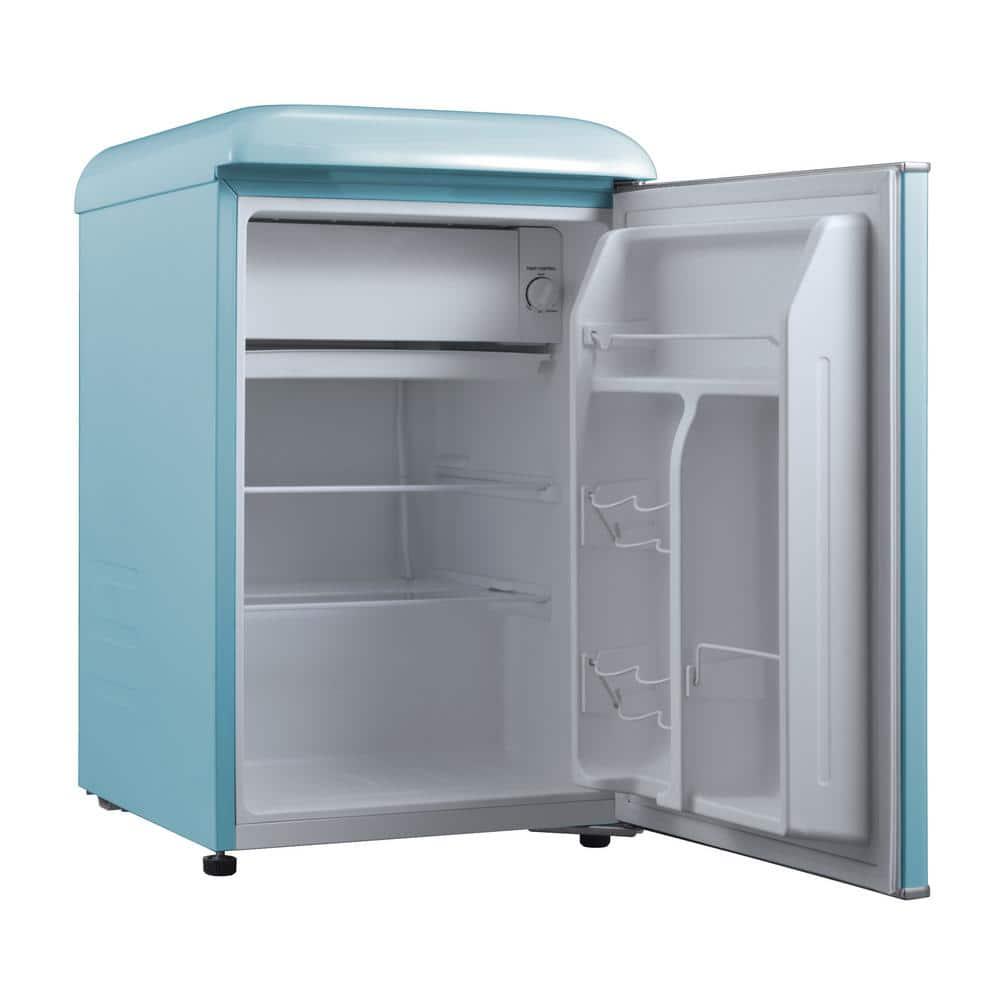 Galanz 25 cu ft Retro Mini Fridge in Bebop Blue with Chiller