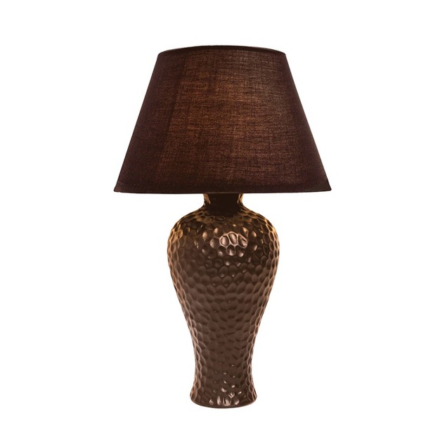 Textured Stucco Curvy Ceramic Table Lamp Simple Designs