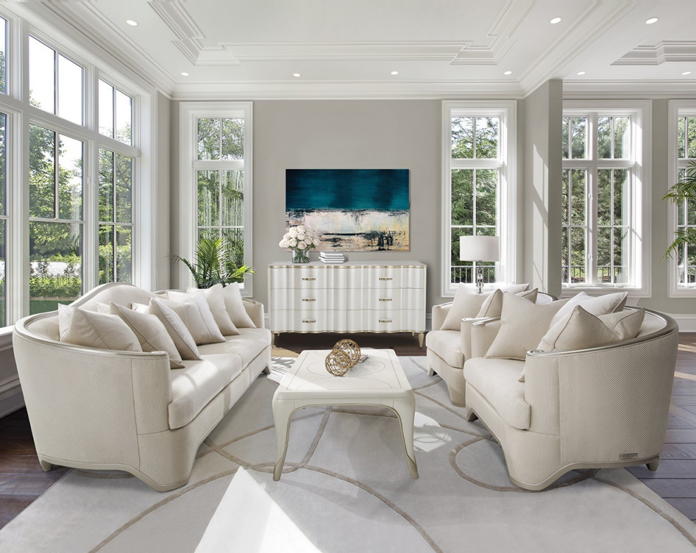 London Place Sofa   Champagne/Platinum   Contemporary   Sofas   by Michael Amini  Houzz