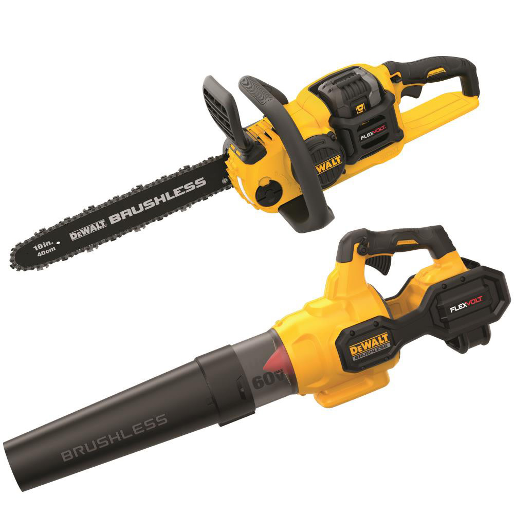 DEWALT FLEXVOLT 60 V MAX 16 Chainsaw and Blower Bundle ;