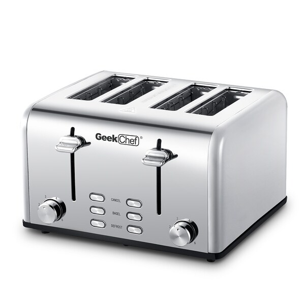 4-slice stainless steel toaster