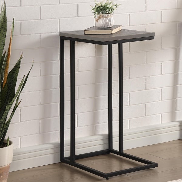 Furniture of America Rendrick Farmhouse 16-inch C-shaped Side Table