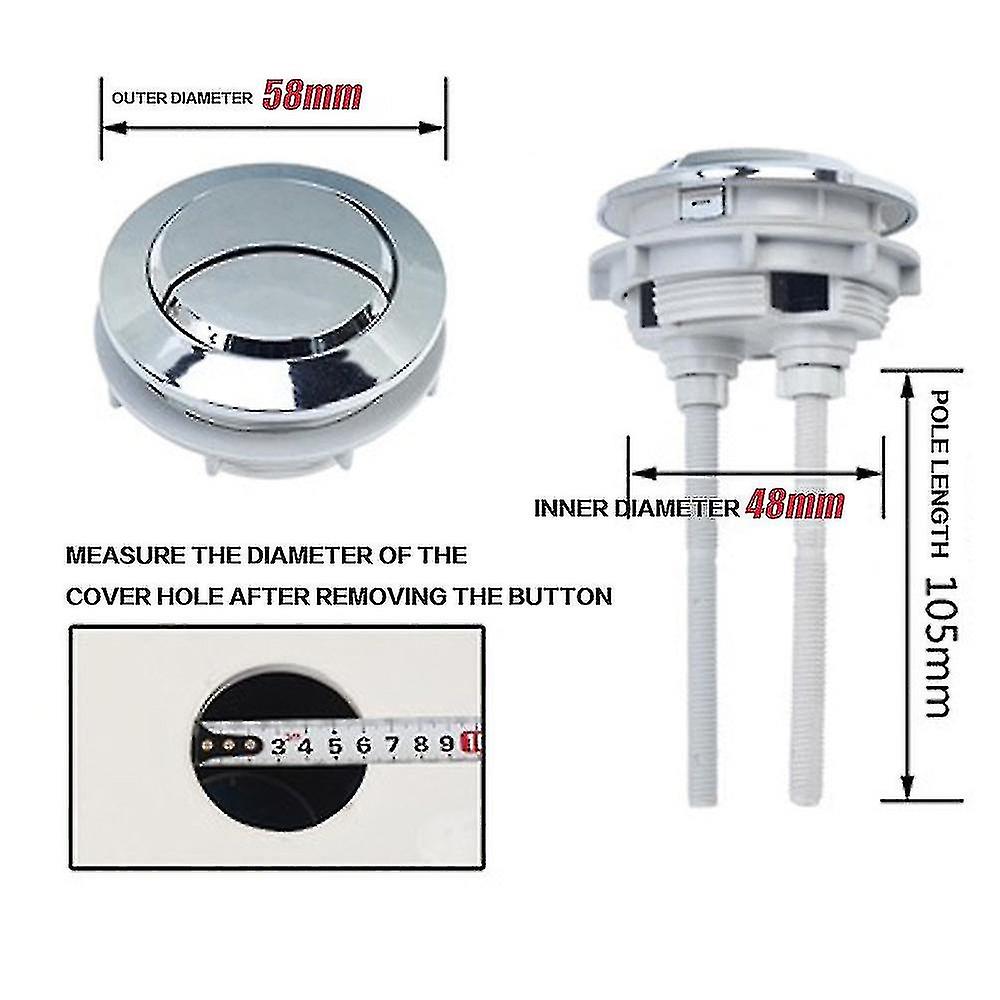 Replacement Dual Flush Push Button，for Toilet Cistern Universal