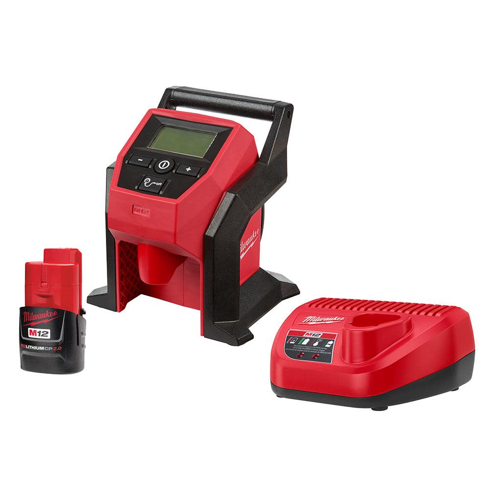 Milwaukee M12 Compact Inflator with CP 2.0AH Battery Kit 2475-21CP from Milwaukee