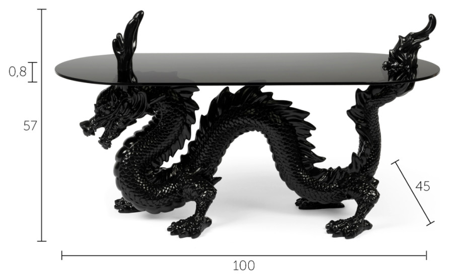 Sculptural Art Deco Coffee Table  Bold Monkey Dragonized   Asian   Coffee Tables   by Oroa   Distinctive Furniture  Houzz