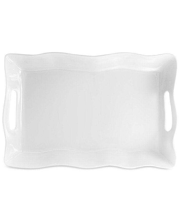 Q Squared Ruffle Melamine 18 x 12 Rectangular Tray