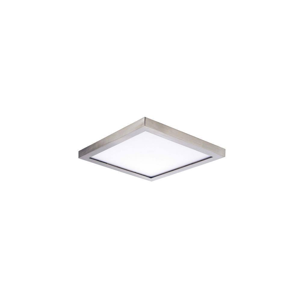 Maxim Lighting Wafer 4.5 in. Satin Nickel Integrated LED Flushmount Light 57720WTSN