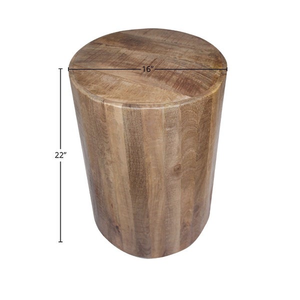 Pinto Solid Round Mango Wood End Table