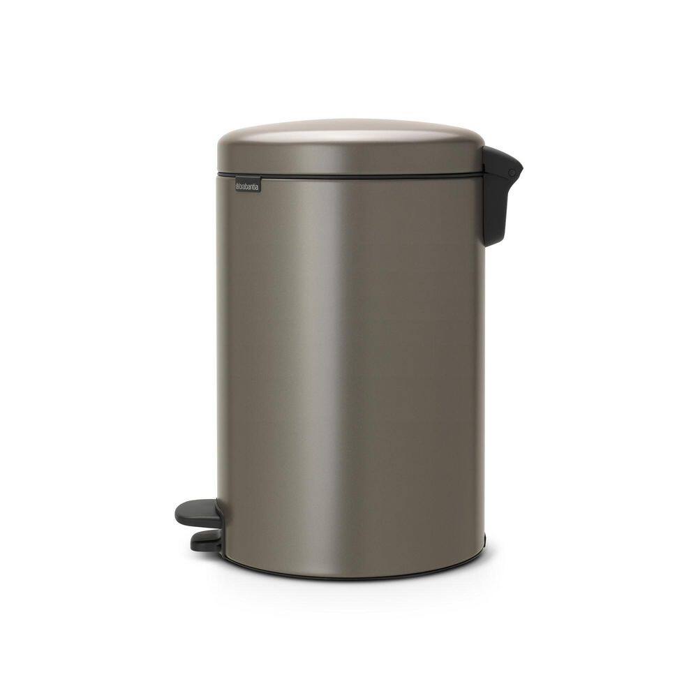 Brabantia NewIcon Step Can 5.3 Gal. (20 l) Plastic Bucket - Platinum 114045