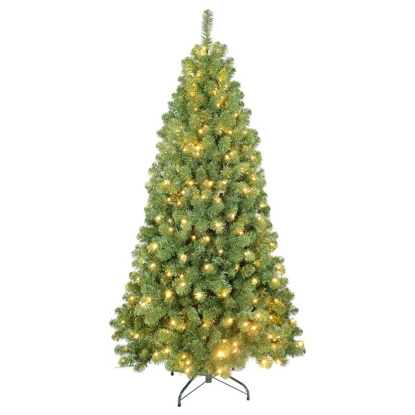 PVC Round Tip Green Christmas Tree (with Lights)