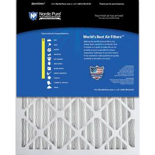 Nordic Pure 16 in. x 25 in. x 2 in. Dust  Pollen Pleated MERV 10 Air Filter (3-Pack) 16x25x2M10-3