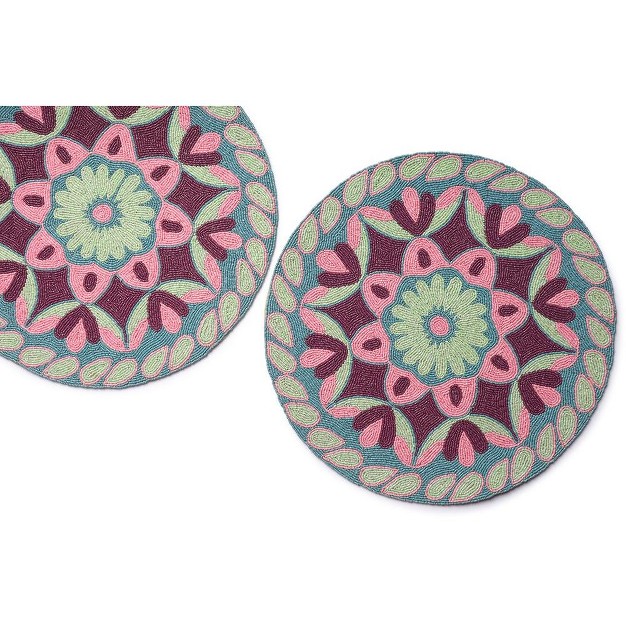 Gauri Kohli Phoenix Beaded Placemats Set Of 2