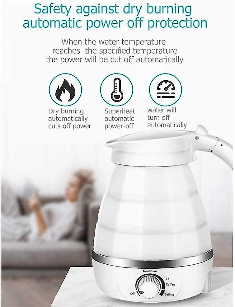 Electric Kettle Travel With 0.6l Dual Voltage Collapsible-110-220v