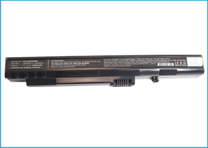 Acer Aspire One Aspire One 531H Aspi Black 2200mAh Replacement Battery BatteryClerkcom Laptop and Notebook