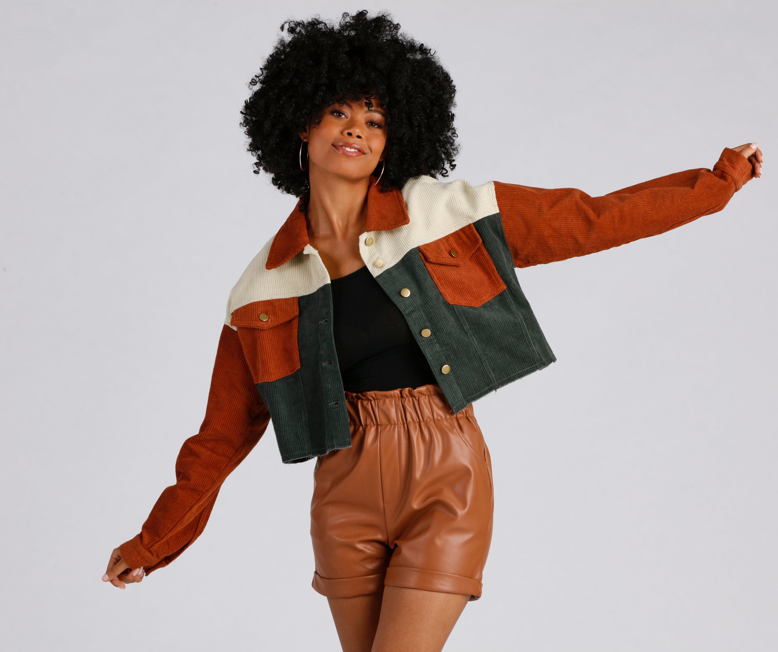 Trendy Find Cropped Corduroy Jacket