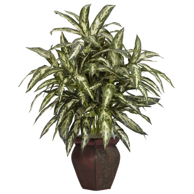 X 26 Artificial Aglaonema Plant In Decorative Vase - Nearly Natural