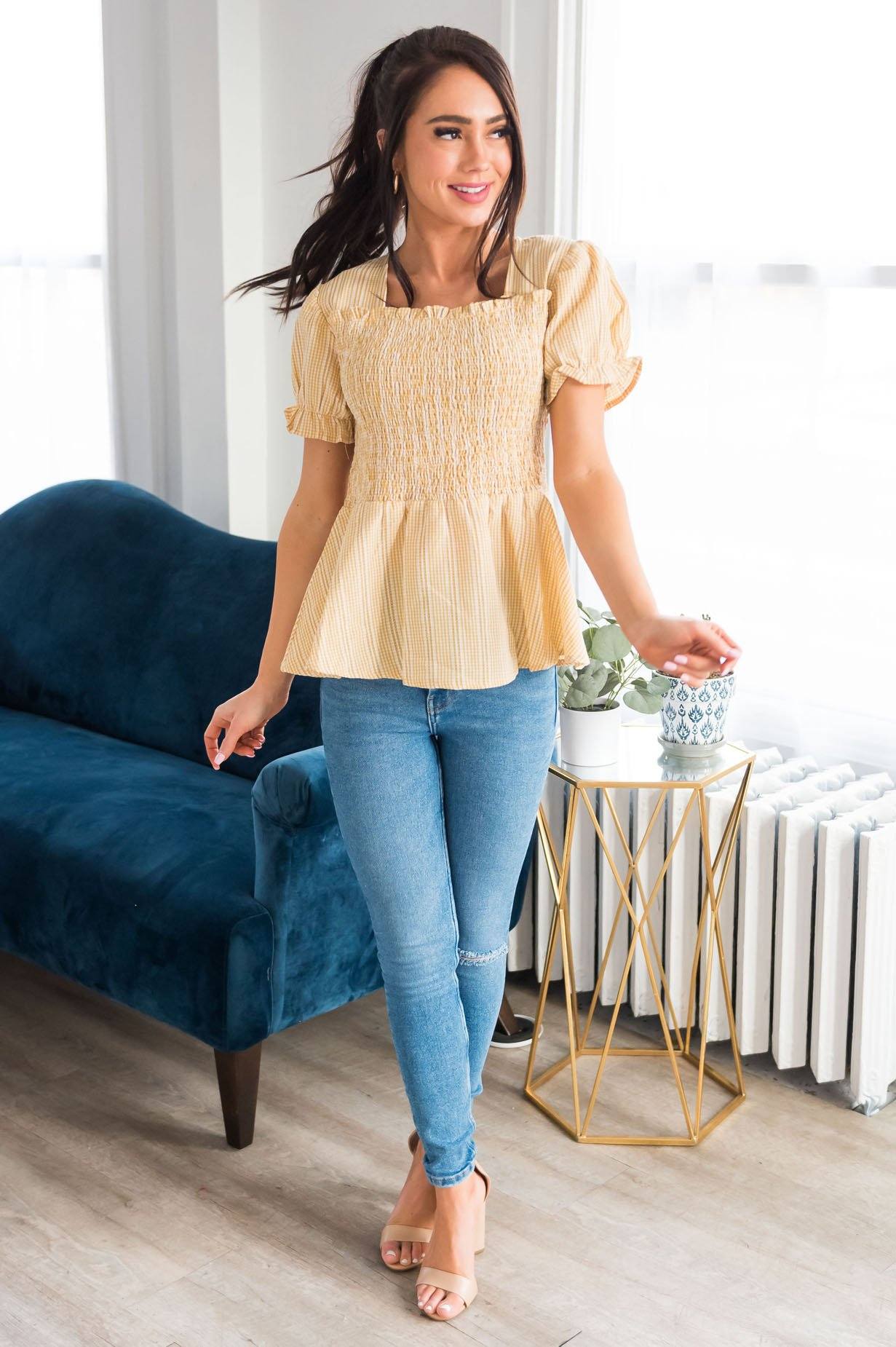 Cheery Day Modest Blouse