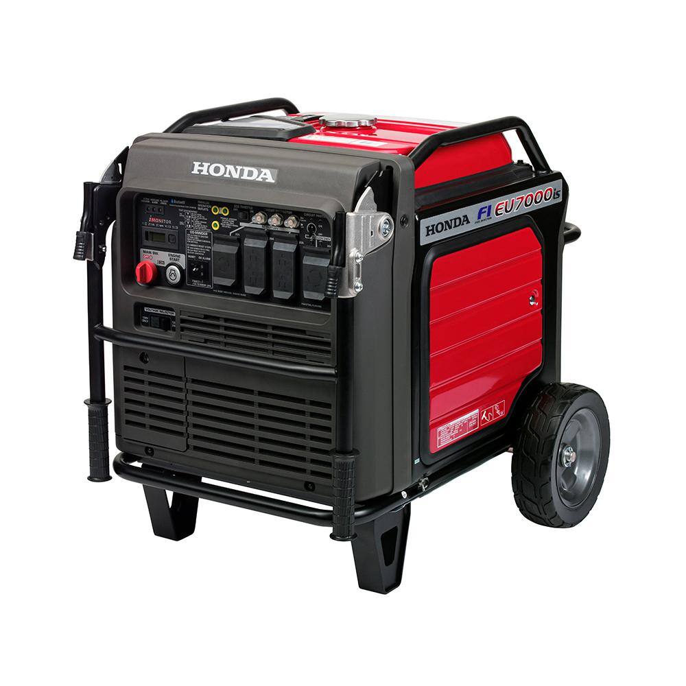 Honda Inverter 7000-Watt Standby Gasoline Generator 120240V Single Phase with Bluetooth and 10 Circuit Manual Transfer Switch HP2S-EU7000M